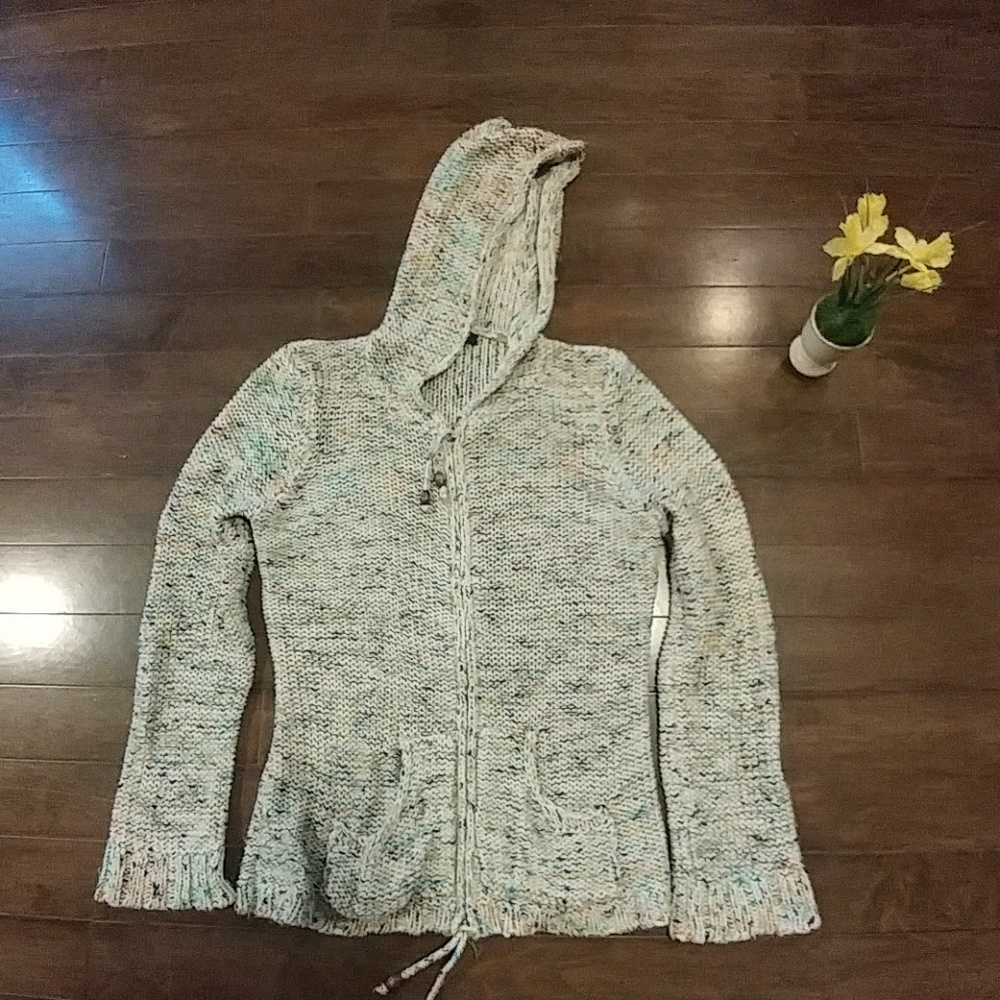 Woven Hooded Sweater